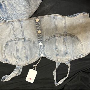 L'ATISTE Light Blue Corset-Style Women's Jeans